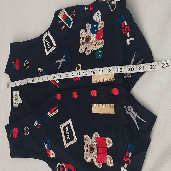 TANTRUMS Teacher/School Themed Vintage Vest NWOT - Picture 6 of 14